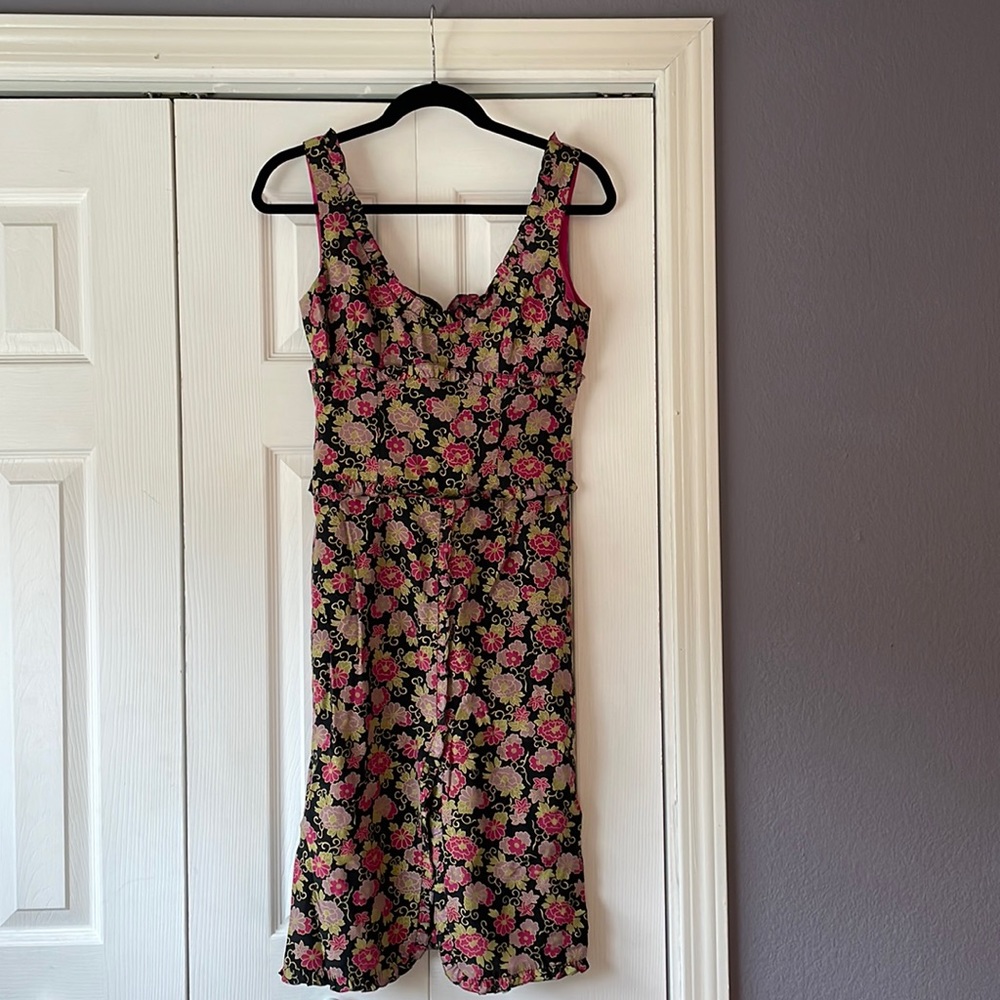 Nanette Lapore silk floral cocktail dress